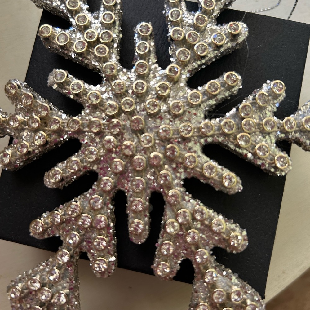 Sparkling Silver Snowflake Ornament